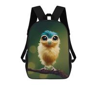 sinyumoney Whimsical Feathered Friend Backpacks Kids School Backpack School Bag 3D Printed School Bag for Boys Elementary And Middle School Students 17inch