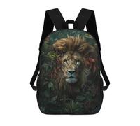 sinyumoney Whimsical Flowers Lion School Bag, Kids Backpack for Boys And Teenager, Gifts 3D Printing Daypacks Schoolbag Backpack Bookbag 17inch