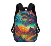 sinyumoney Whimsical Landscape with Eye Backpack Cartoon Plush Bag, 3D Backpack for Kids School Bag Birthday Gift Idea for Boys And Girls 17inch