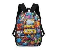 sinyumoney Whimsical Machine Chaos Rucksack Lightweight Casual Daypack School Backpacks for School/Work/Travel 17inch