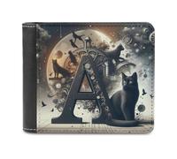 sinyumoney Whimsical Midnight Whiskers 3D Print PU Leather Wallet Credit Card Slots RFID Blocking Stylish Banknote Compartments Wallets Gifts 11.7cm*9.5cm