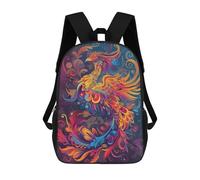 sinyumoney Whimsical Phoenix Rucksack Water Resistant School Bag Business Backpack for Men, Women & Teenage Boys 17inch