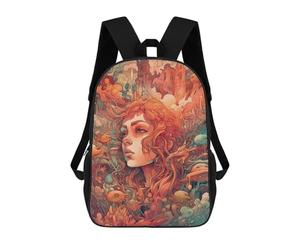 sinyumoney Whimsical Sea Fantasy Kids School Backpack 3D Printed Fashion School Bag Casual School Bag for Boys Elementary And Middle School Students 17inch