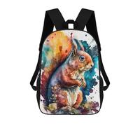 sinyumoney Whimsical Squirrel School Backpack for Girls Backpack Water Repellent Casual Daypack Lightweight Rucksack Boy Girl School Backpack 17inch
