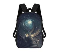 sinyumoney Whirlpool Library Staircase School Bags Work Laptop Backpack Rucksack Bag for Campus Outdoor Travel Sports 17inch