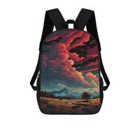 sinyumoney Whispering Fields A Serene Landscape Backpacks Kids 17inch School Backpack School Bag 3D Printed School Bag for Boys Elementary And Middle School Students