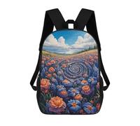 sinyumoney Whispering Flowers A Serene Garden Symphony School Backpack Secondary Causal Travel High School Bags for Camping Outdoor Adventures And Daily Travel 17inch