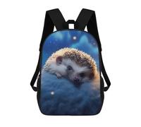 sinyumoney Whispering Hedgehog Dreams Backpacks 3D Printed Kids School Backpack School Bag Fashion Rucksacks for Boys Elementary And Middle School Students 17inch
