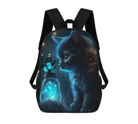 sinyumoney Whispering Lights A Nighttime Adventure Rucksacks 3D Printed Children Backpacks Fashion Casual Daypack Cute Travel Bags Outdoor Casual Daypack for Boy And Girl 17inch