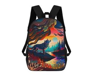 sinyumoney Whispering Moonlit Forest School Backpack Work Business College School for Campus Outdoor Travel Sports 17inch