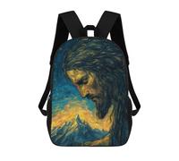 sinyumoney Whispering Mountains Celestial Serenity Fashion Student School Backpack Suitable for Boys Girls Kids Casual Outdoor Travel Essential Daypack 17inch