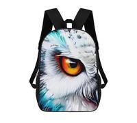 sinyumoney Whispering Owl's Gaze Backpacks, Kids Backpack Student School Bag 3D Printed Travel Backpacks Fashion Accessory Backpack Children Waterproof School Bags 17inch