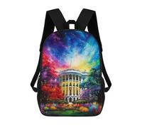 sinyumoney Whispering Trees A Dreamy Garden Scene Backpacks, Kids Backpack Student School Bag 3D Printed Travel Backpacks Fashion Accessory Backpack Children Waterproof School Bags 17inch