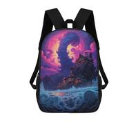 sinyumoney Whispering Waves A Mystical Coastal Retreat 3D Printed Kids School Bag Rucksacks Children's School Fashion Casual Back Pack High Capacity Travel Book Bags Backpack for Kids 17inch
