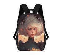 sinyumoney Whispering Winds A Mystical Portrait Kids School Backpack School Bag 3D Printed School Bag for Boys Elementary And Middle School Students 17inch
