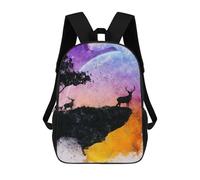 sinyumoney Whispering Winds A Serene Landscape Kids Children School Backpack 17 Inch Bookbags Casual Travel Rucksack Boys Girls Large Capacity Daypack 17inch