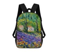 sinyumoney Whispers of Provence Backpack School Bag School Secondary High School College Backpack Travel for Girls Boys Teenage 17inch