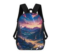 sinyumoney Whispers of The Trees Backpacks Kids School Backpack School Bag 3D Printed Fashion School Bags for Boys Elementary And Middle School Students 17inch