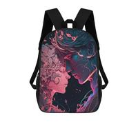 sinyumoney Whispers of The Wind Children's School Backpack 3D Printed for Kids Travel Rucksacks Book Bags for Boys Elementary School Students 17inch