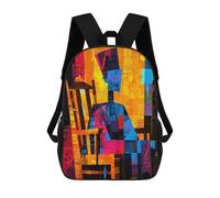 sinyumoney Whistler’s Mother Reimagined - Geometric Abstract Expressionism School Backpack Schoolbags For Girls Boys Backpack With Pocket Fashion School Bag Kids Backpack 17inch