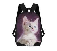 sinyumoney White Cute Backpack School Business Laptop Rucksack Bag Unisex Casual Daypack for Teenage Girls Boys Women Men 17inch