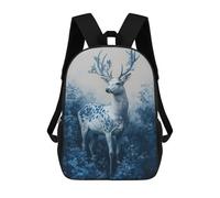 sinyumoney White Deer In Forest Backpack 3D Printed Kids School Backpack High Capacity Travel Backpacks Book Bags Kids Backpack 17inch