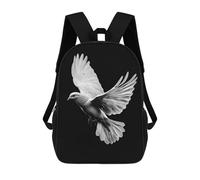 sinyumoney White Dove In Flight Backpack School Bag Water Resistant Computer Rucksack for Campus Outdoor Travel Sports 17inch