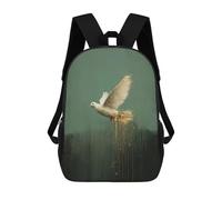 sinyumoney White Dove Painting Artwork School Bags Large Water Resistant Laptop Backpack - Perfect for Travel, Work And Daily Use 17inch