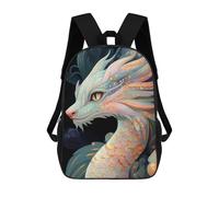 sinyumoney White Dragon Portrait Rucksack Water Resistant Computer Rucksack for Campus Outdoor Travel Sports 17inch