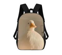 sinyumoney White Duck Backpack School Bag Water Resistant School Bag Business Backpack for Girls Boys Teenage 17inch