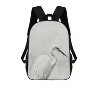 sinyumoney White Egret in Fog School Backpack Lightweight Airport College Students Back Pack for Teenage Girls Boys Women Men 17inch