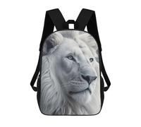 sinyumoney White Fantasy Lion Backpack School Bag Water Resistant Travel Backpack Computer Bag for Teenage Girls Boys Women Men 17inch