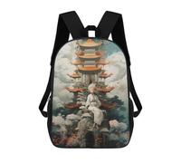 sinyumoney White Haired Mytsic School Backpack Water Resistant Computer Rucksack for Campus Outdoor Travel Sports 17inch