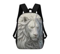 sinyumoney White Lion School Backpack Daypacks Business Backpack Water Resistant Bookbag for Campus Outdoor Travel Sports 17inch