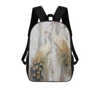 sinyumoney White Peacock Wall Art Decor Rucksack Water Resistant Computer Rucksack for Camping Outdoor Adventures And Daily Travel 17inch