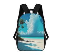 sinyumoney White Sands Beach Children’s Backpack Girls Boys, Rucksack Bag, Daypack, Primary School, Perfect for Back to Kids School Or PE, Gifts And Travel 17inch