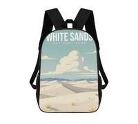 sinyumoney White Sands National Park Rucksack Fashion Stationery Backpack Waterproof Casual Daypacks for Teenage Girls Boys Women Men 17inch