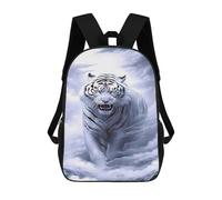sinyumoney White Tiger in Clouds Kids Backpack, Kids School Bag 3D Printed School Backpacks for Boys And Teenager School Students 17inch