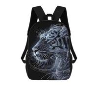sinyumoney White Tiger in Lights Backpack School High Secondary School Bags Casual Backpack for Men, Women & Teenage Boys 17inch