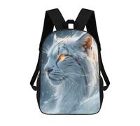 sinyumoney White Tiger in Snow Children's School Backpack Fashion Casual Children's Backpacks 3D Printed School Bags Boy Large Backpack 17inch