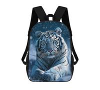 sinyumoney White Tiger Photography Ronaldo Backpack, Children's Backpack, Student School Bag, Book Bag, 3D Printed School Bag For Boys And Girls, 17inch