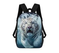 sinyumoney White Tiger Underwater School Backpack Secondary Causal Travel High School Bags for Campus Outdoor Travel Sports 17inch