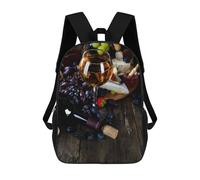 sinyumoney White Wine with Grapes School Bags Water Resistant School Bag Business Backpack for Campus Outdoor Travel Sports 17inch