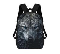 sinyumoney White Wolf Portrait Backpack School Large Water Resistant Laptop Backpack for Teenage Girls Boys Women Men 17inch