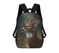 sinyumoney Whitetail Deer Painting Rucksack School Secondary High School College Backpack Travel for Campus Outdoor Travel Sports 17inch