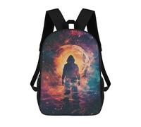 sinyumoney Who Galaxy Silhouette Backpack School Rucksack Casual Daypacks School Work Travel Bag for Camping Outdoor Adventures And Daily Travel 17inch