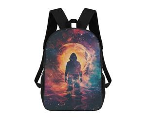 sinyumoney Who Galaxy Silhouette Backpack School Rucksack Casual Daypacks School Work Travel Bag for Camping Outdoor Adventures And Daily Travel 17inch