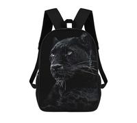 sinyumoney Wild Black Panther 3D Printed 17 Inch School Backpack Casual Children's Backpacks 3D Printed for Boys Elementary And Middle