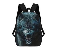sinyumoney Wild Black Wolf School Backpack Business Laptop Rucksack Bag Unisex Casual Daypack for Boys/Girls/Teenagers 17inch
