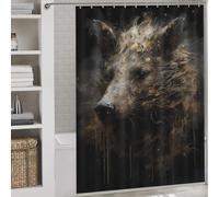 sinyumoney Wild Boar Darling Bath Shower Curtains Mildew Thicken Durable Polyester Bathroom Curtains Modern Art for Shower Bath Curtain Wet Room 64.17x70.87Inch（163x180cm）